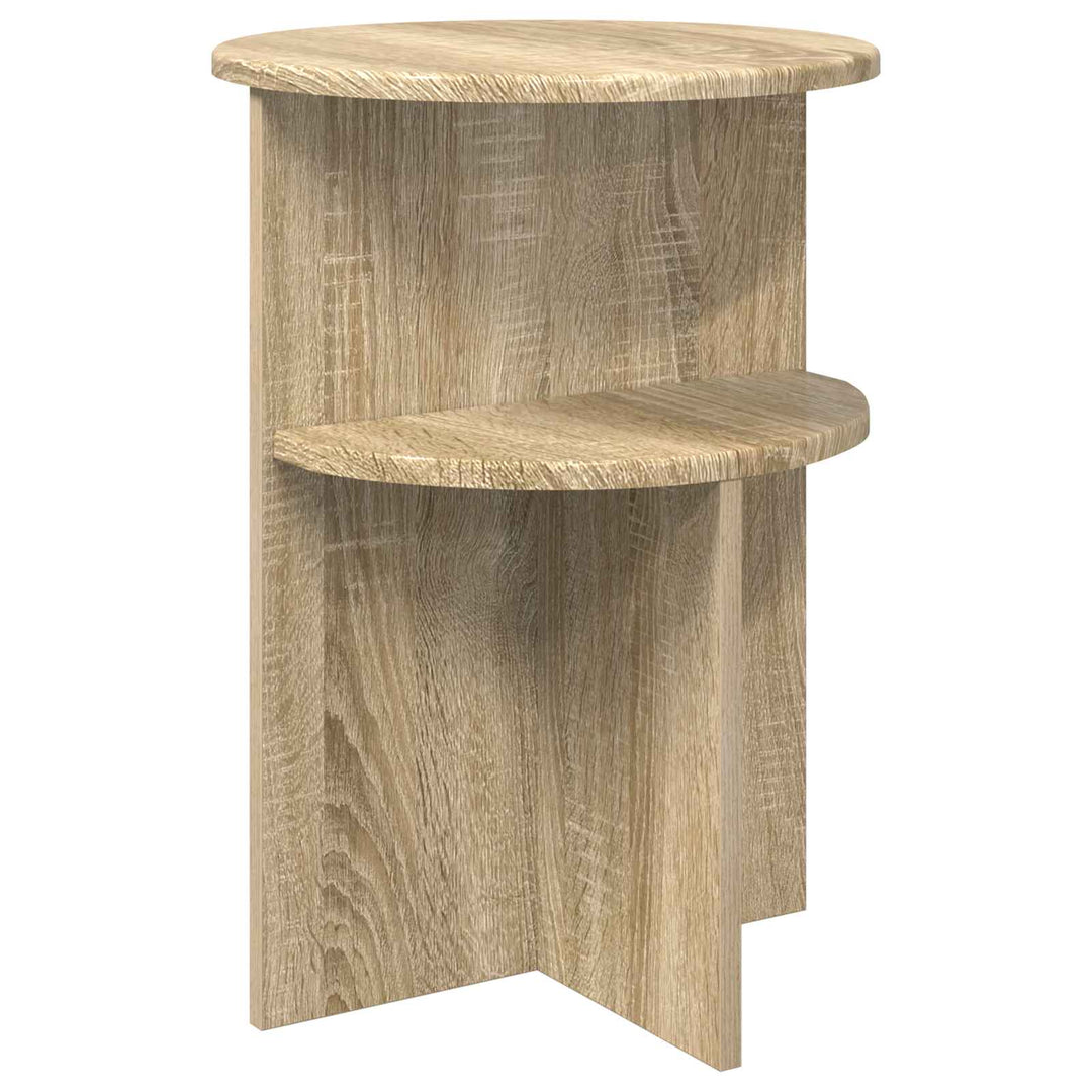 Sidebord Sonoma-eg Ø 39,5 x 55 cm Konstrueret træ