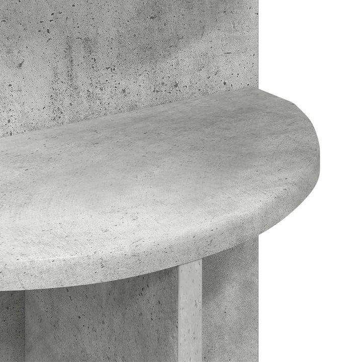 Sidebord med opbevaring Betongrå Ø 39,5 x 55 cm Konstrueret træ