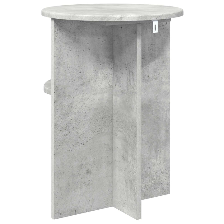 Sidebord med opbevaring Betongrå Ø 39,5 x 55 cm Konstrueret træ