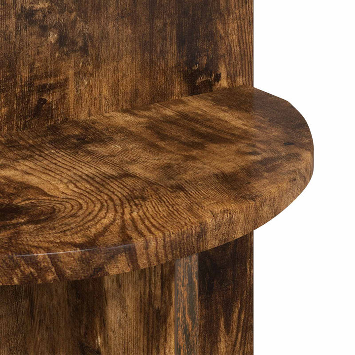 Sidebord med opbevaring Røget eg Ø 39,5 x 55 cm Konstrueret træ