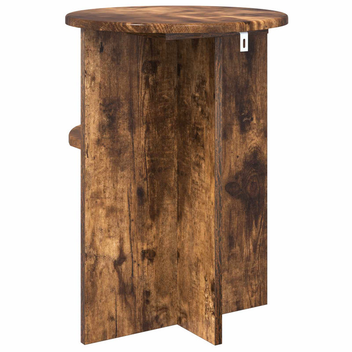 Sidebord med opbevaring Røget eg Ø 39,5 x 55 cm Konstrueret træ