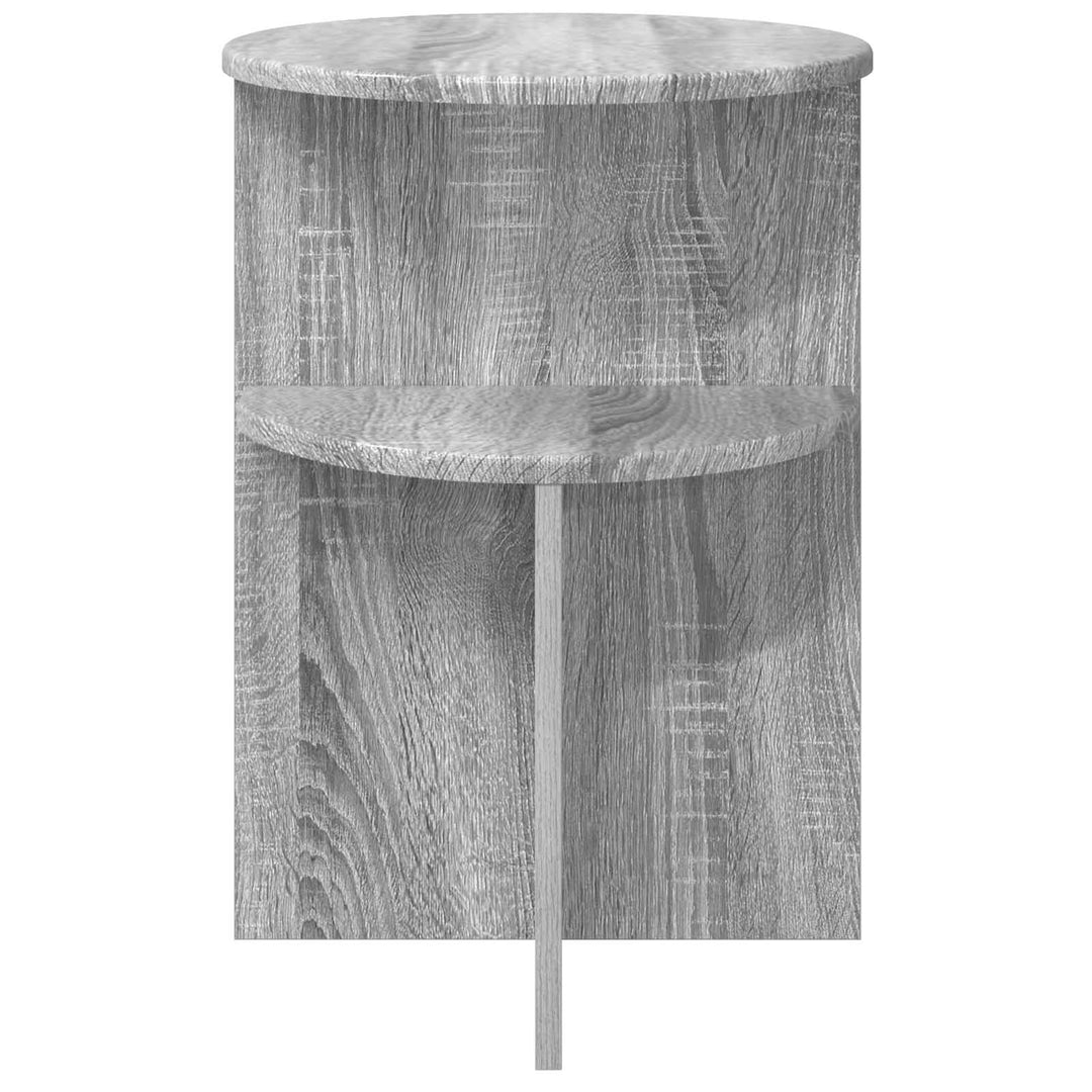 Sidebord Grå sonoma-eg Ø 39,5 x 55 cm Konstrueret træ