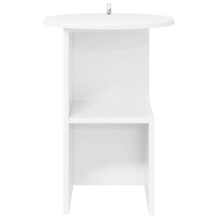 Sidebord Hvid Ø 39,5 x 55 cm Konstrueret træ