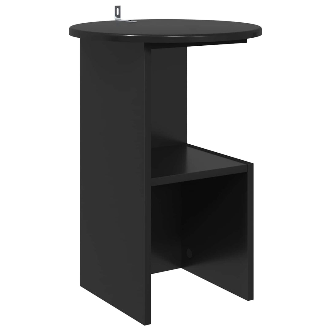 Sidebord Sort Ø 39,5 x 55 cm Konstrueret træ