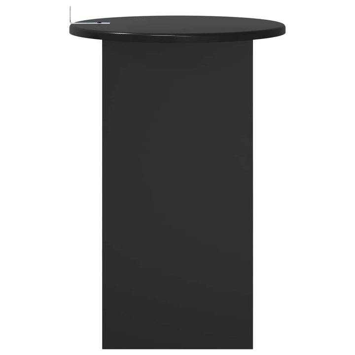 Sidebord Sort eg Ø 39,5 x 55 cm Konstrueret træ