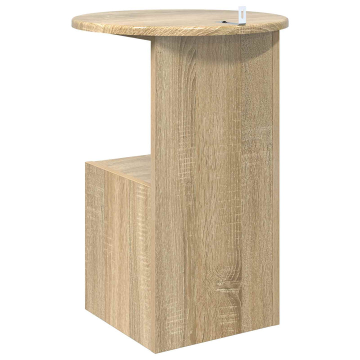 Sidebord Sonoma-eg Ø 39,5 x 55 cm Konstrueret træ