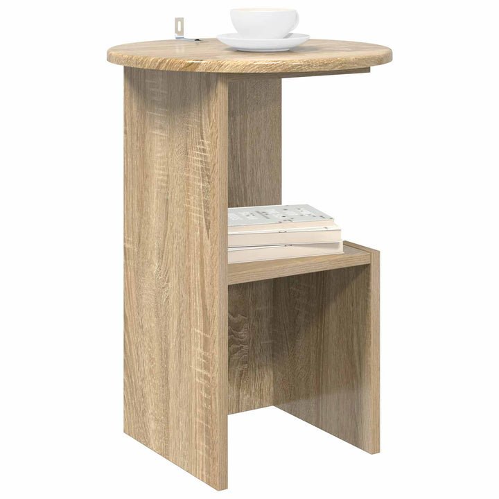 Sidebord Sonoma-eg Ø 39,5 x 55 cm Konstrueret træ