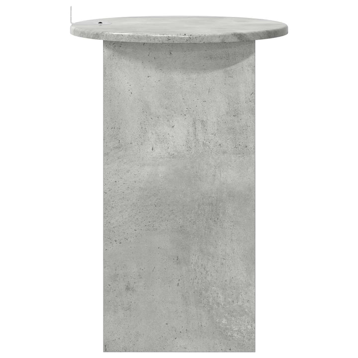 Sidebord Betongrå Ø 39,5 x 55 cm Konstrueret træ