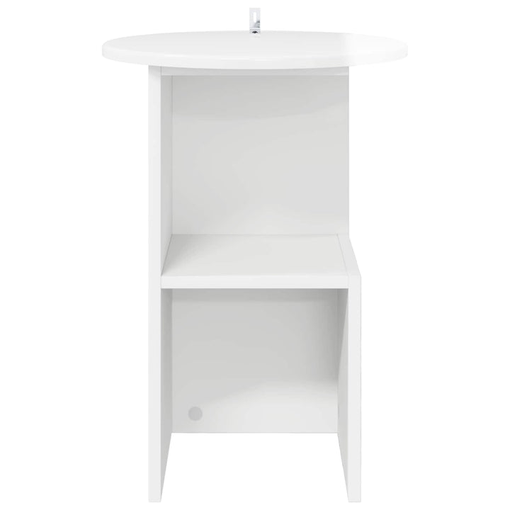 Sidebord Hvid højglans Ø 39,5 x 55 cm Konstrueret træ