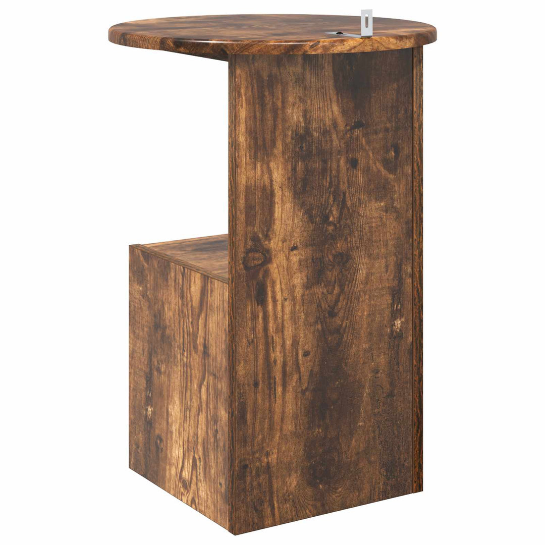 Sidebord Røget eg Ø 39,5 x 55 cm Konstrueret træ