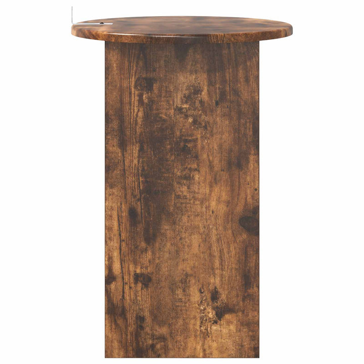 Sidebord Røget eg Ø 39,5 x 55 cm Konstrueret træ