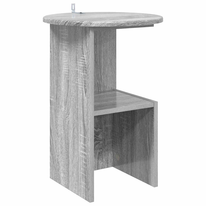 Sidebord Grå sonoma-eg Ø 39,5 x 55 cm Konstrueret træ