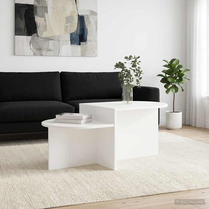 Sofabord Hvid 100 x 50 x 40 cm Konstrueret træ