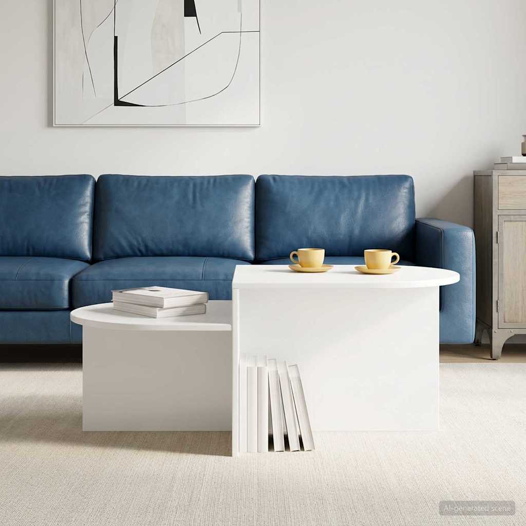 Sofabord Hvid 100 x 50 x 40 cm Konstrueret træ