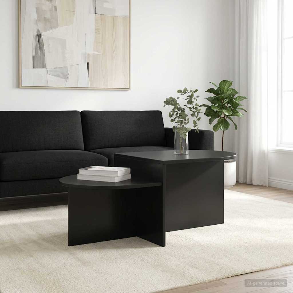 Sofabord Sort 100 x 50 x 40 cm Konstrueret træ