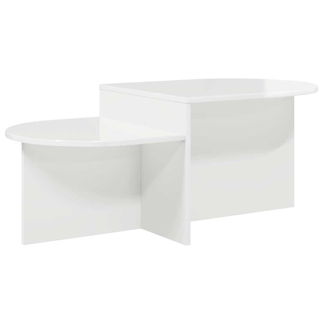 Sofabord Hvid højglans 100 x 50 x 40 cm Konstrueret træ