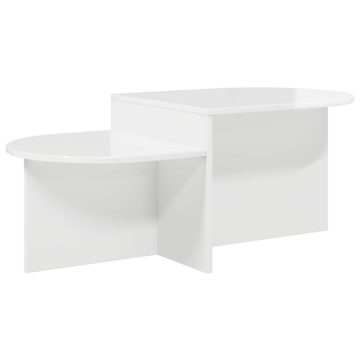 Sofabord Hvid højglans 100 x 50 x 40 cm Konstrueret træ