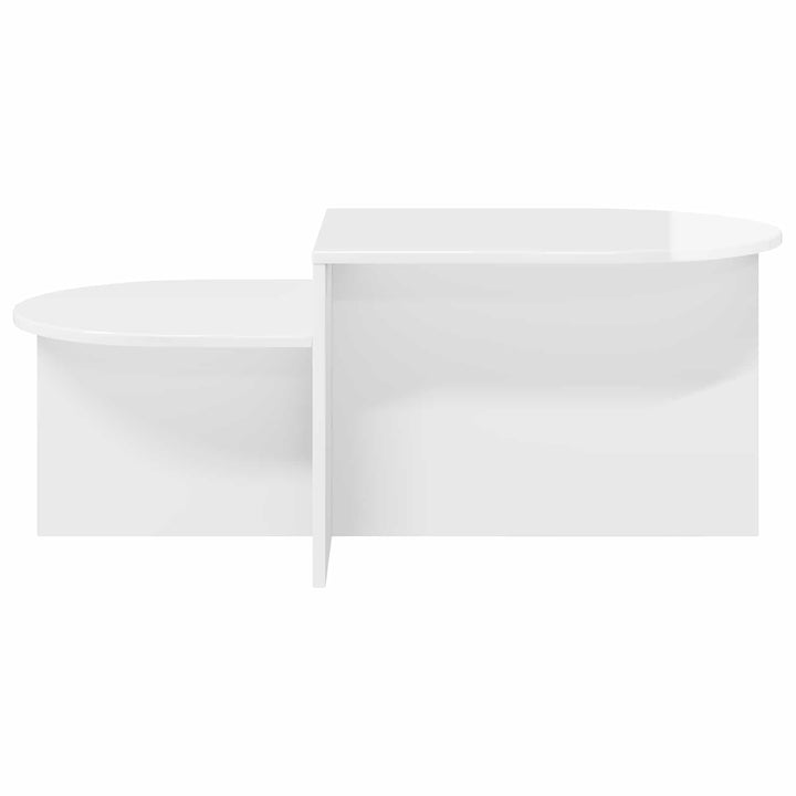 Sofabord Hvid højglans 100 x 50 x 40 cm Konstrueret træ