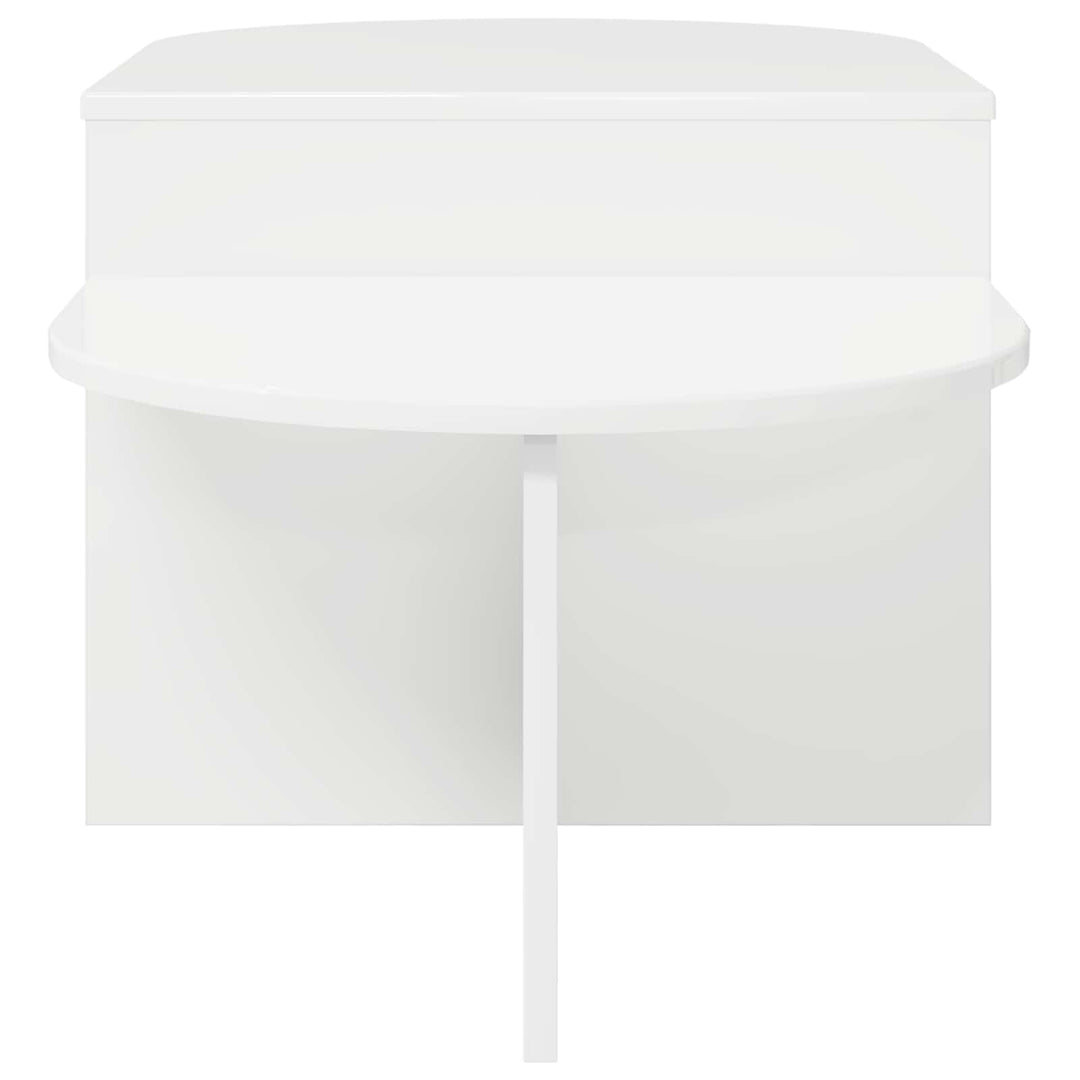 Sofabord Hvid højglans 100 x 50 x 40 cm Konstrueret træ