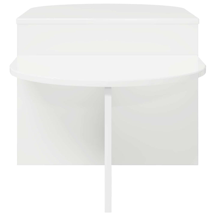 Sofabord Hvid højglans 100 x 50 x 40 cm Konstrueret træ