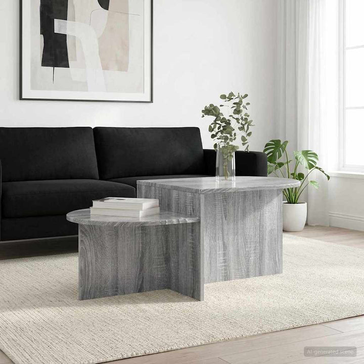 Sofabord Grå sonoma-eg 100 x 50 x 40 cm Konstrueret træ