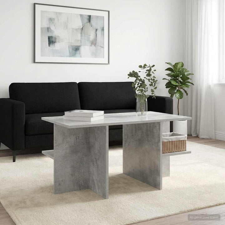 Sofabord Betongrå 87 x 50 x 45 cm Konstrueret træ
