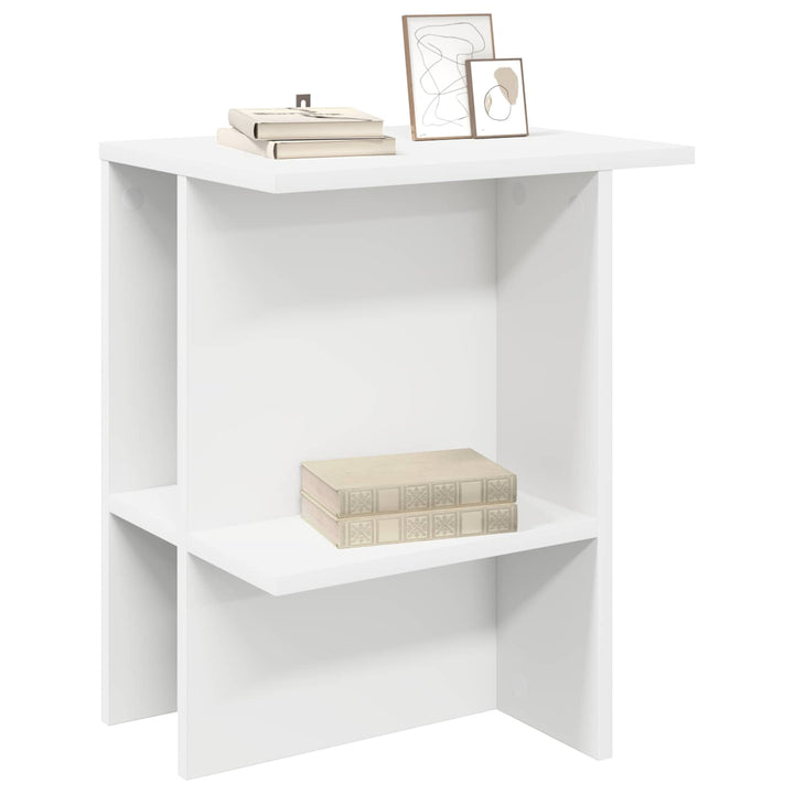 Sofabord 2 pcs Hvid 40 x 30 x 49 cm Konstrueret træ