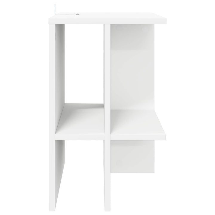 Sofabord 2 stk. Hvid 40 x 30 x 49 cm Konstrueret træ