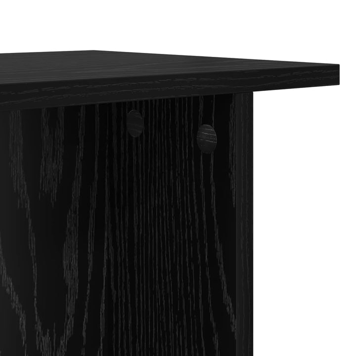 Sofabord 2 stk. Sort eg 40 x 30 x 49 cm Konstrueret træ