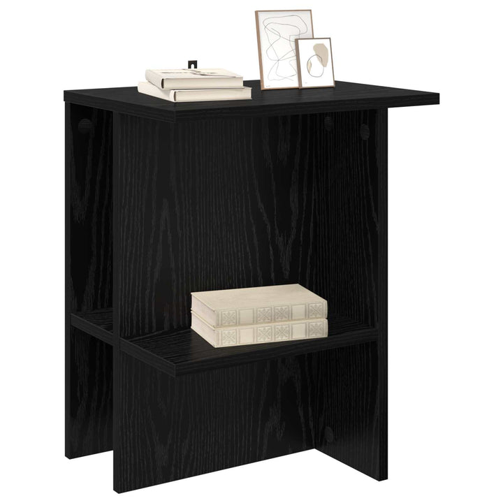 Sofabord 2 stk. Sort eg 40 x 30 x 49 cm Konstrueret træ