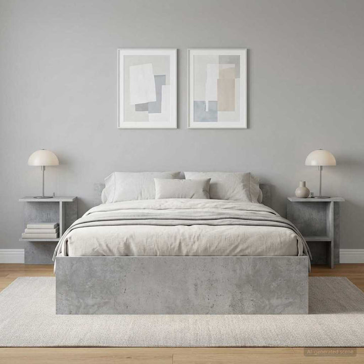 Sofabord 2 pcs Betongrå 40 x 30 x 49 cm Konstrueret træ