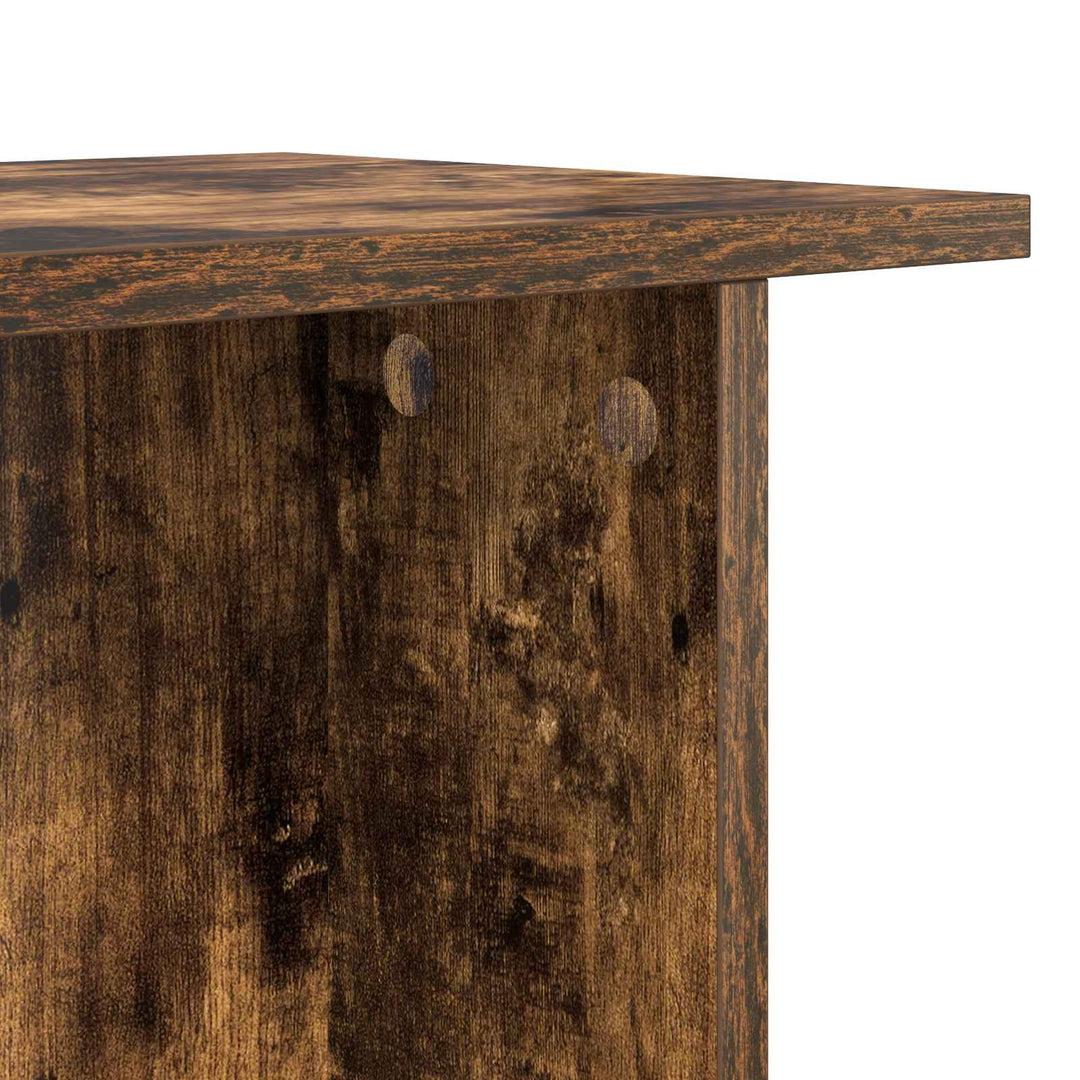 Sofabord 2 stk. Røget eg 40 x 30 x 49 cm Konstrueret træ