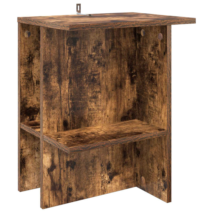 Sofabord 2 stk. Røget eg 40 x 30 x 49 cm Konstrueret træ