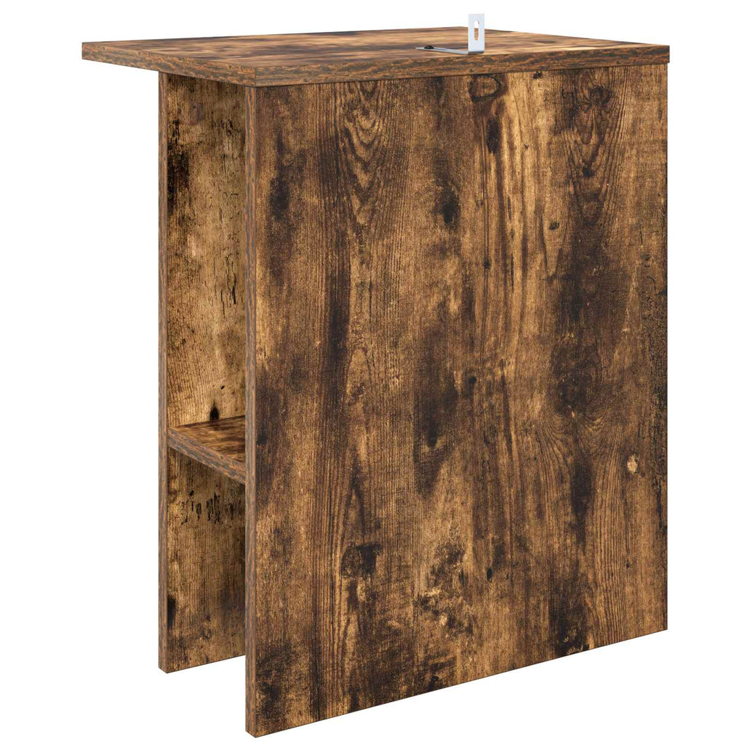 Sofabord 2 stk. Røget eg 40 x 30 x 49 cm Konstrueret træ