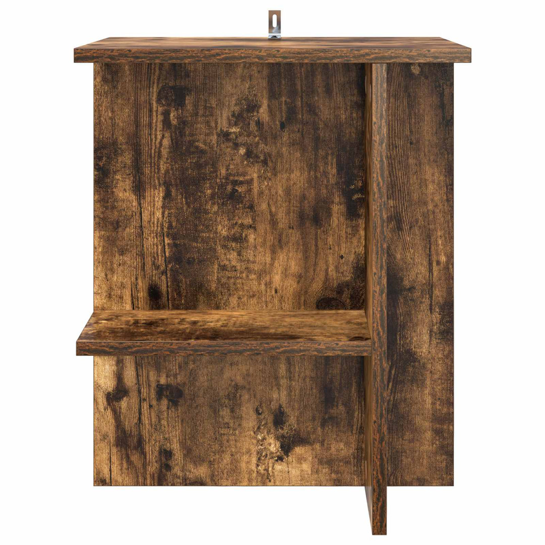 Sofabord 2 stk. Røget eg 40 x 30 x 49 cm Konstrueret træ
