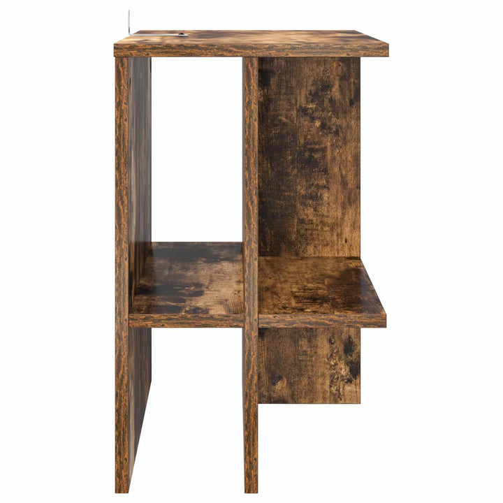 Sofabord 2 stk. Røget eg 40 x 30 x 49 cm Konstrueret træ