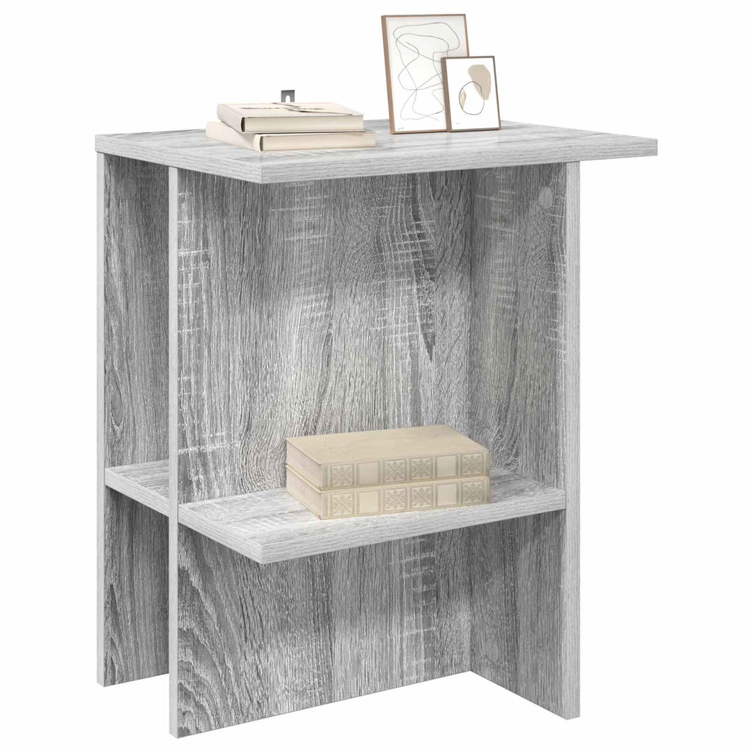 Sofabord 2 stk. Grå sonoma-eg 40 x 30 x 49 cm Konstrueret træ