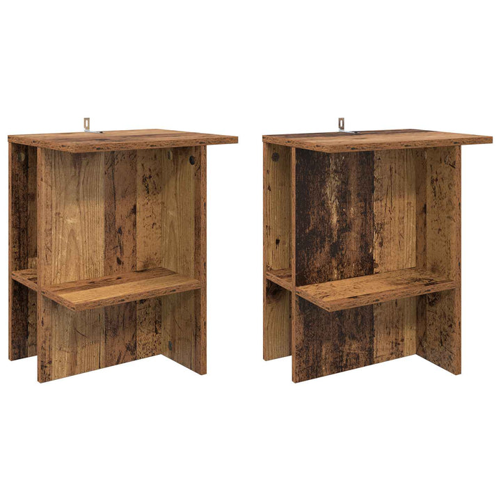 Sofabord 2 pcs Gammelt træ 40 x 30 x 49 cm Konstrueret træ