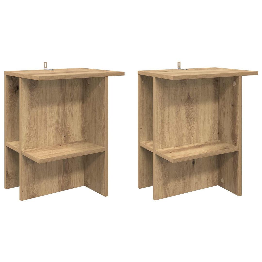 Sofabord 2 pcs Artisan-eg 40 x 30 x 49 cm Konstrueret træ