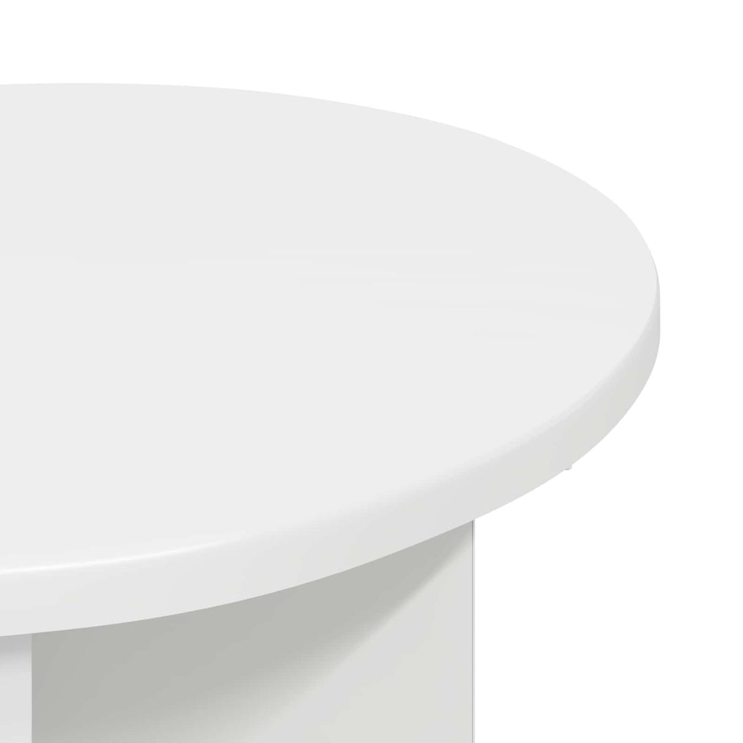 Sidebord med opbevaring 2 pcs Hvid Ø 39 x 38 cm Konstrueret træ