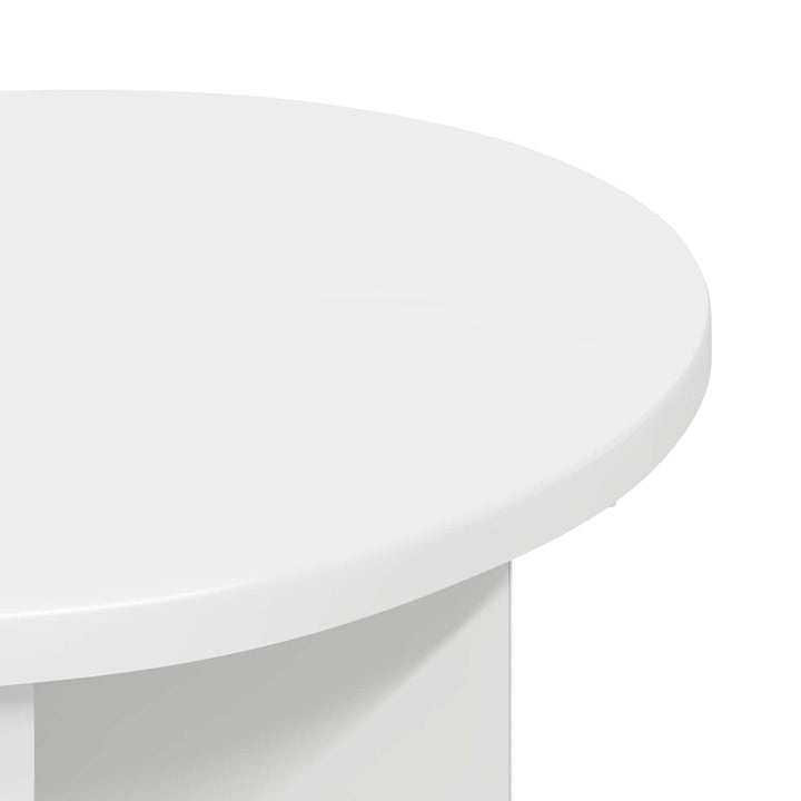 Sidebord med opbevaring 2 pcs Hvid Ø 39 x 38 cm Konstrueret træ