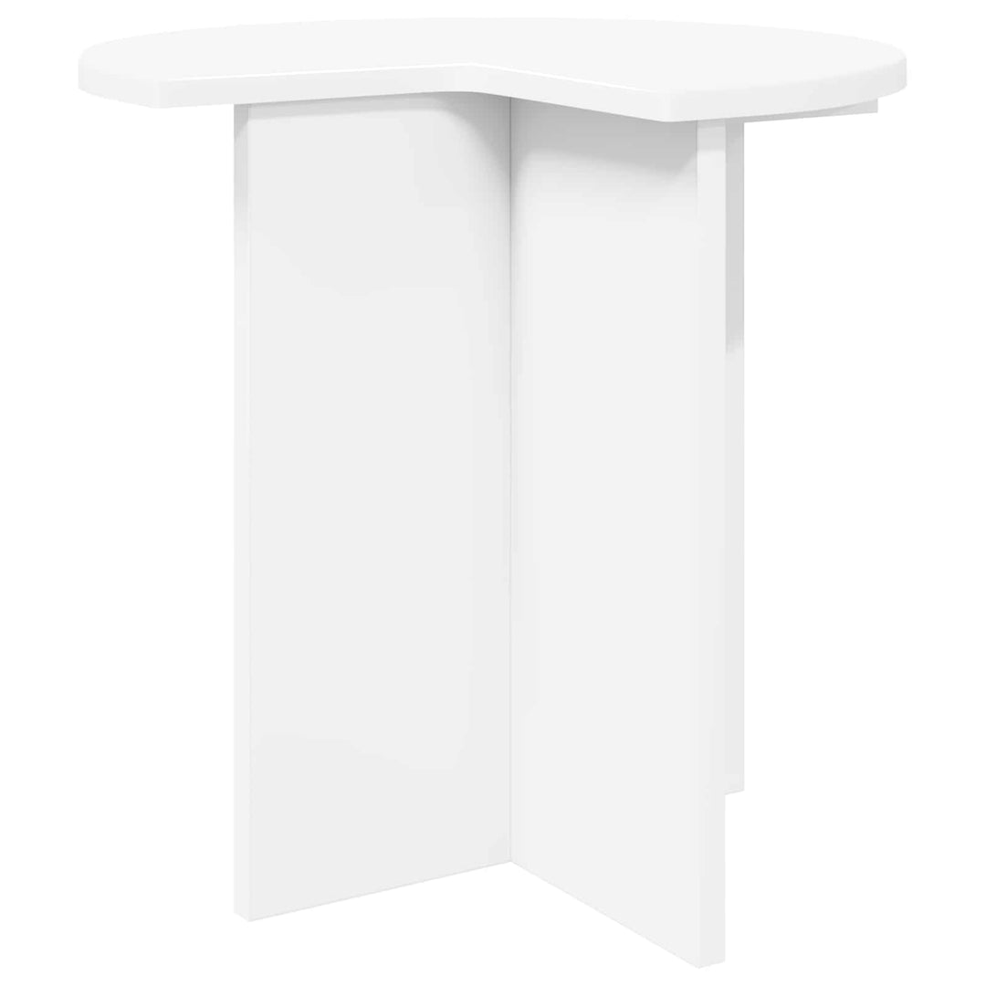 Sidebord med opbevaring 2 pcs Hvid Ø 39 x 38 cm Konstrueret træ