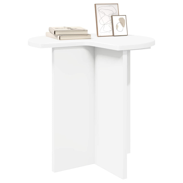 Sidebord med opbevaring 2 pcs Hvid Ø 39 x 38 cm Konstrueret træ
