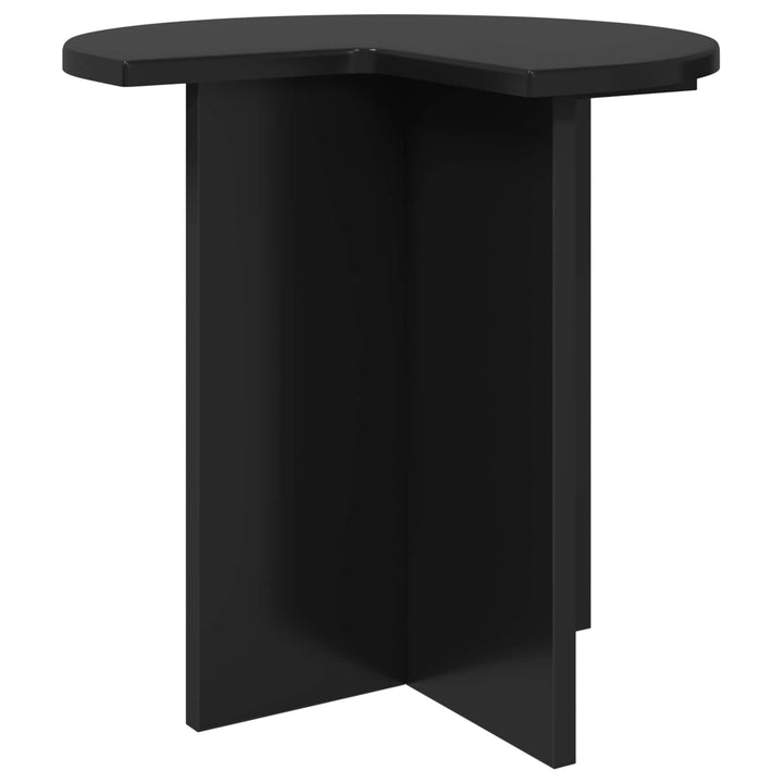 Sidebord Sort eg Ø 39 x 38 cm Konstrueret træ
