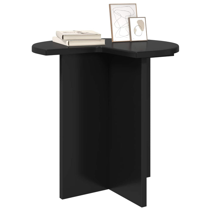 Sidebord Sort eg Ø 39 x 38 cm Konstrueret træ