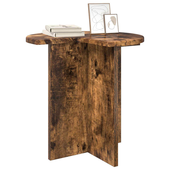Sidebord med opbevaring Røget eg Ø 39 x 38 cm Konstrueret træ