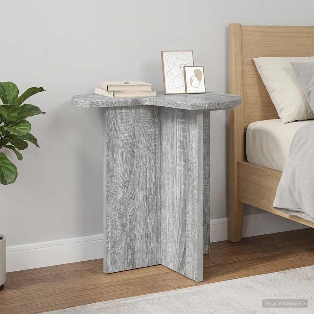 Sidebord 2 pcs Grå sonoma-eg Ø 39 x 38 cm Konstrueret træ