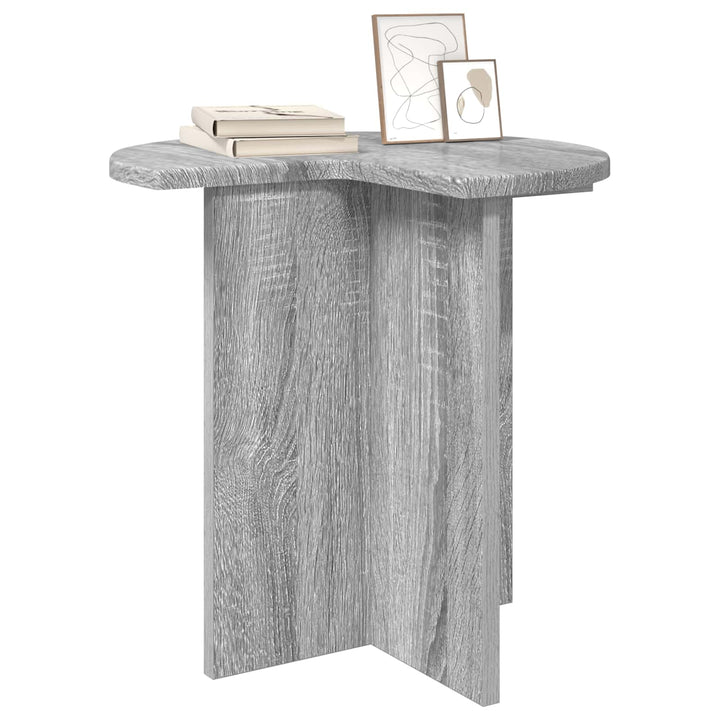 Sidebord Grå sonoma-eg Ø 39 x 38 cm Konstrueret træ