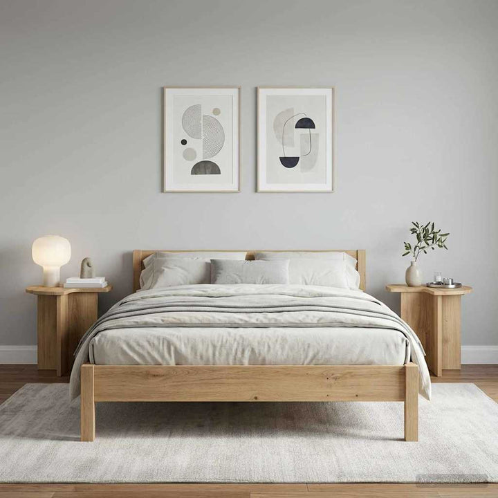 Sidebord 2 stk. Artisan-eg Ø 39 x 38 cm Konstrueret træ