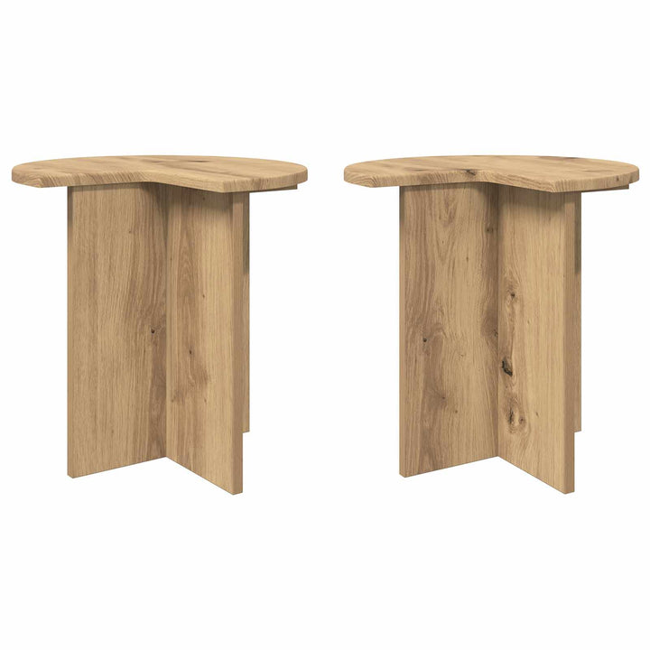 Sidebord 2 pcs Artisan-eg Ø 39 x 38 cm Konstrueret træ